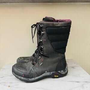 Ahnu Northridge Black Winter Lace Up Boots Women’s Size 10